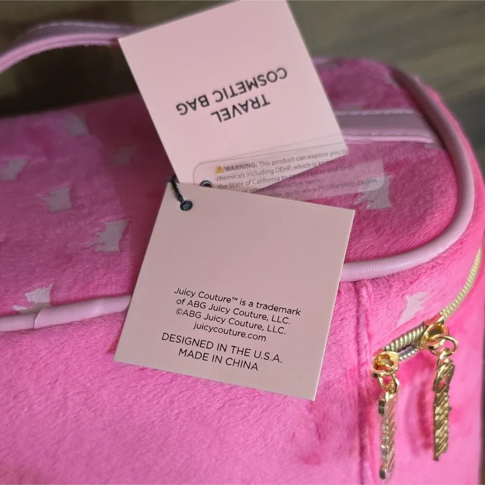 Juicy Couture Pink Travel Case Vanity Bag